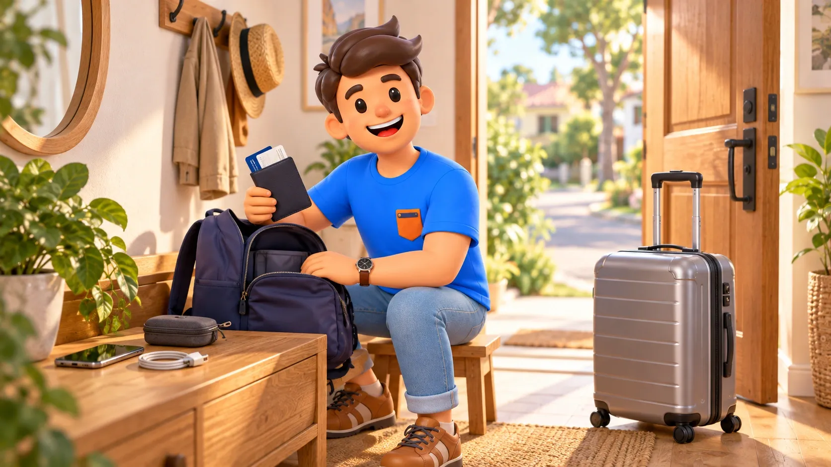 Illustration RoadMe de la préparation des bagages