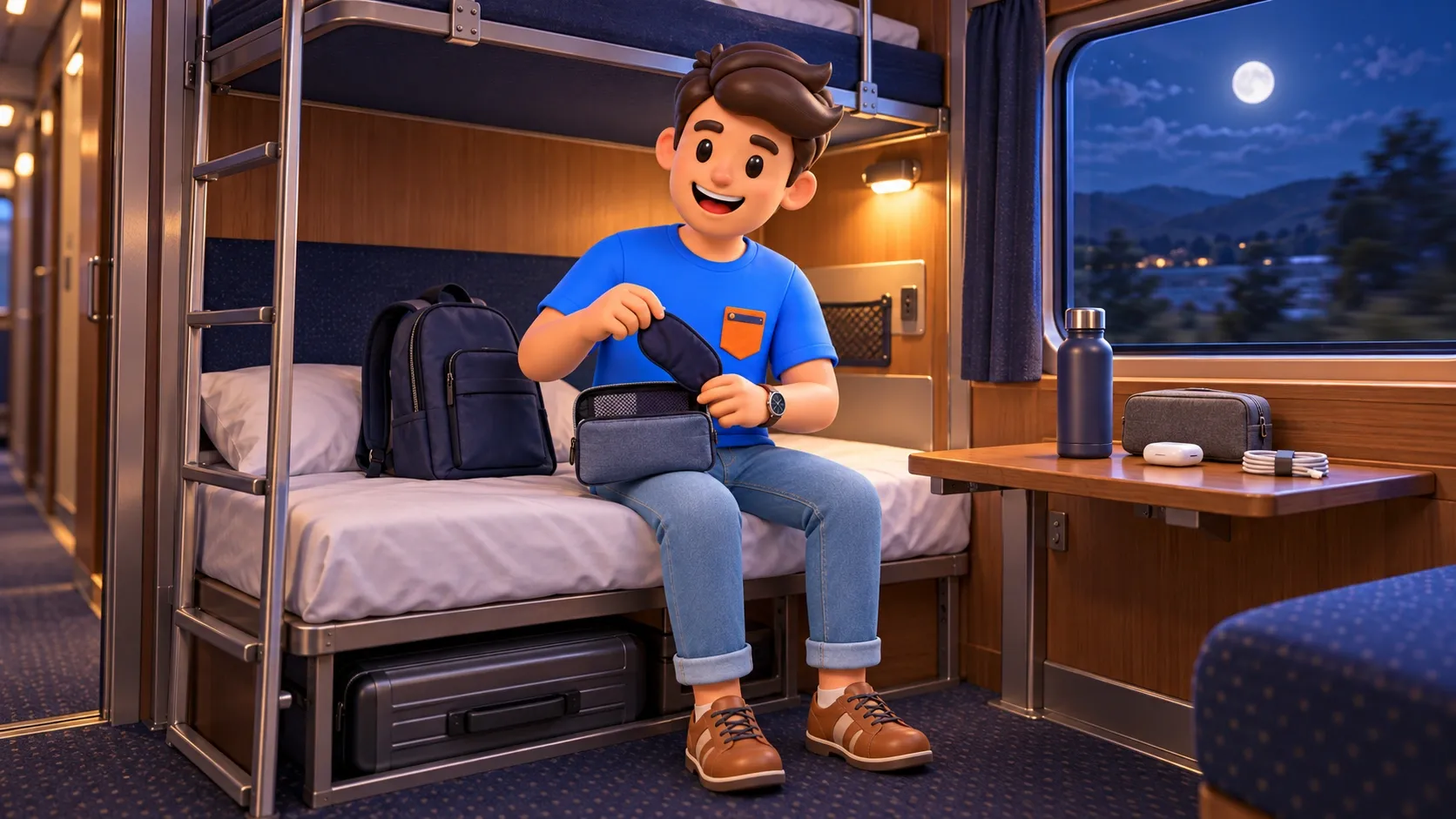 Choisir un couchage et préparer ses affaires pour une nuit en train