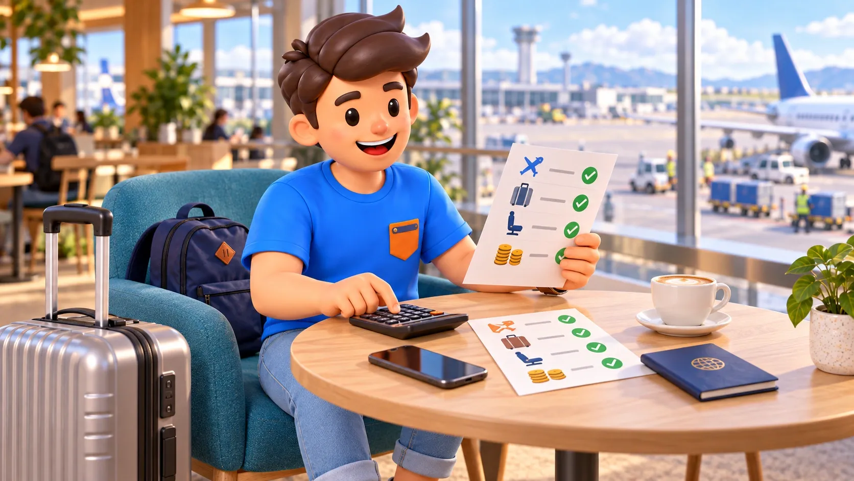 Illustration RoadMe sur la comparaison du coût total des vols