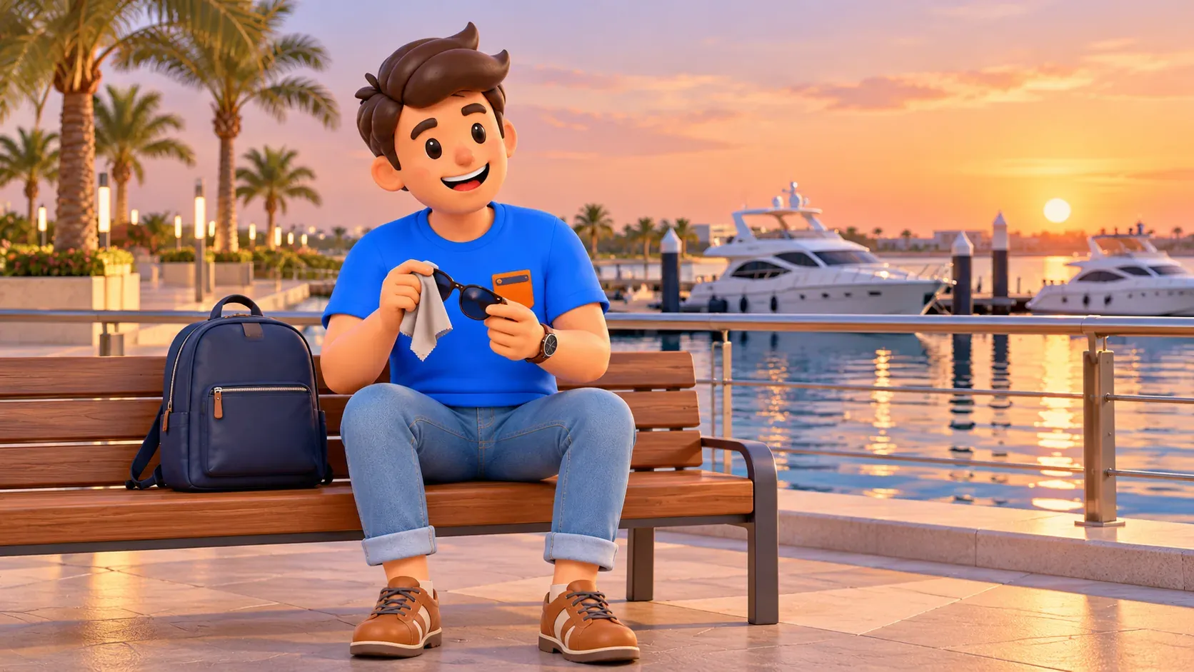 A quiet marina pause after exploring the circuit