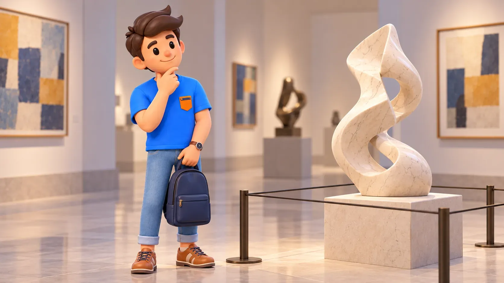 Illustration : Le moment au musée après une courte promenade