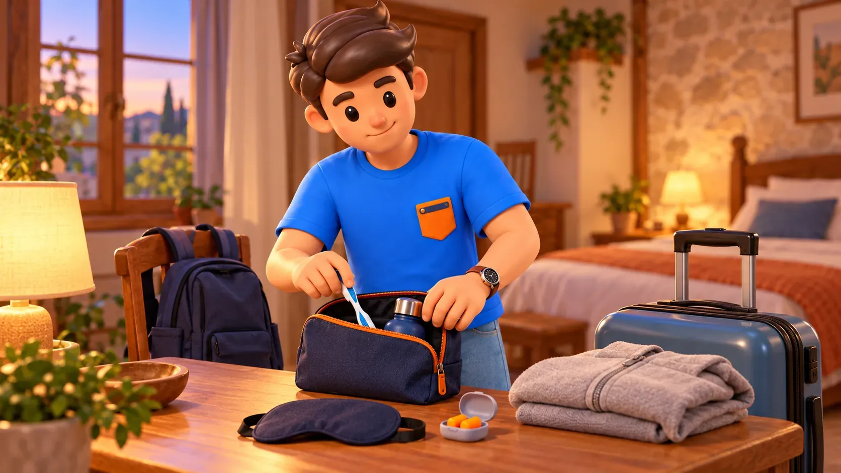 Préparer un petit sac pour la nuit