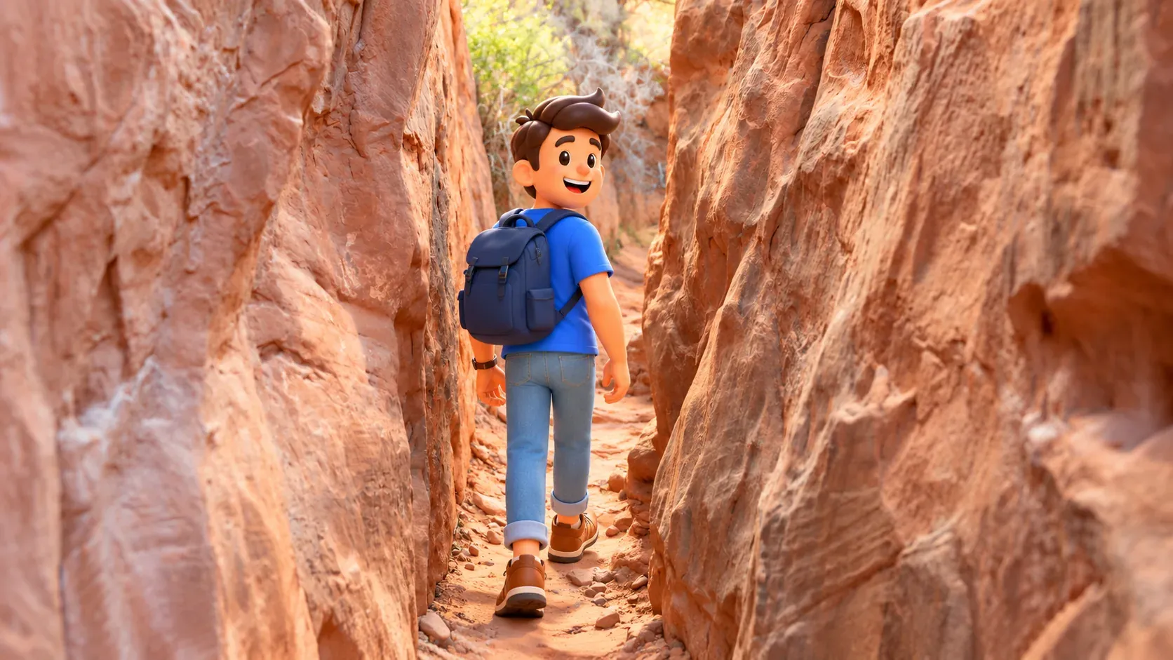 Узкий проход между стенами Fiery Furnace