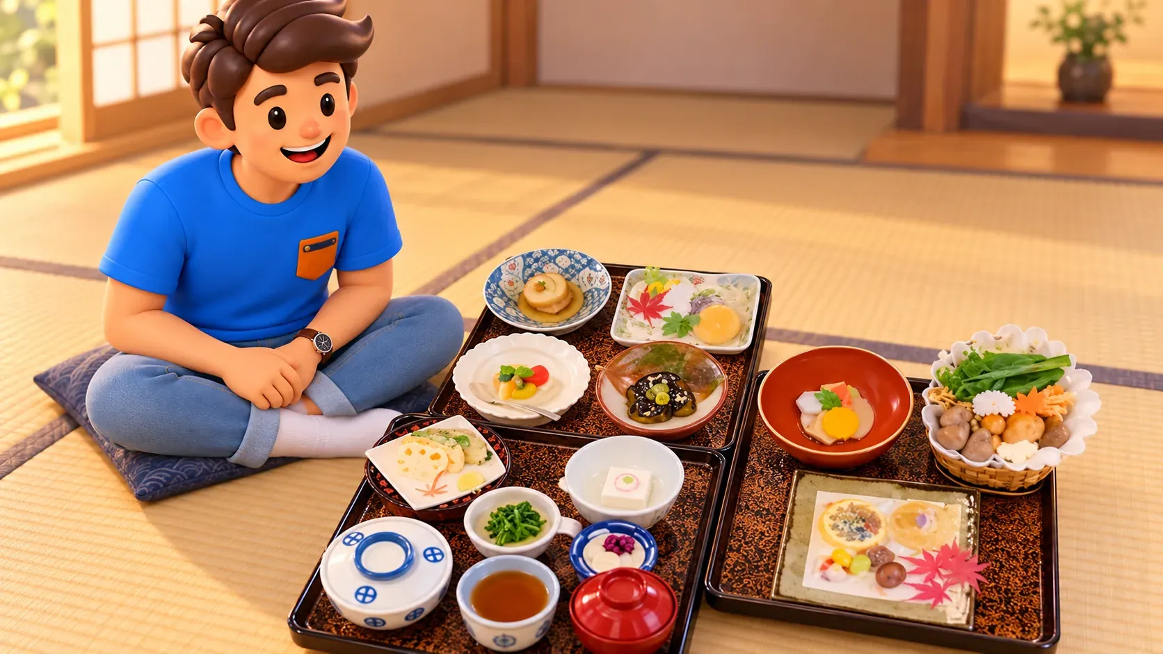Ejemplo de presentación de una comida budista shojin ryori