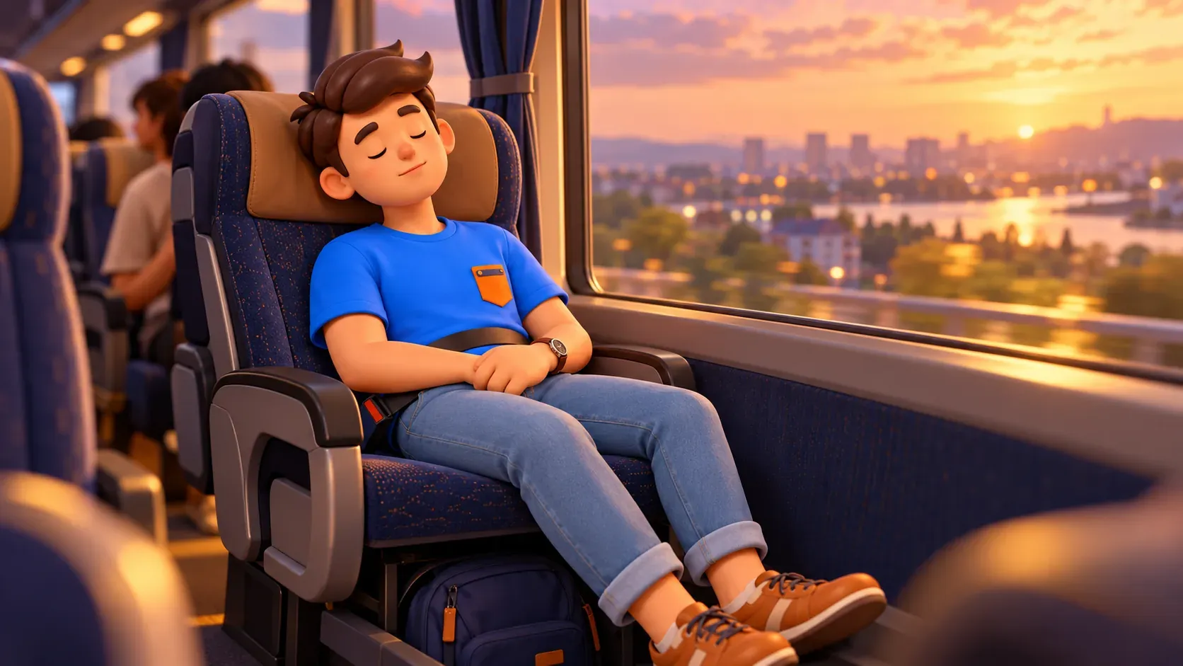 Descanso durante un viaje en autocar