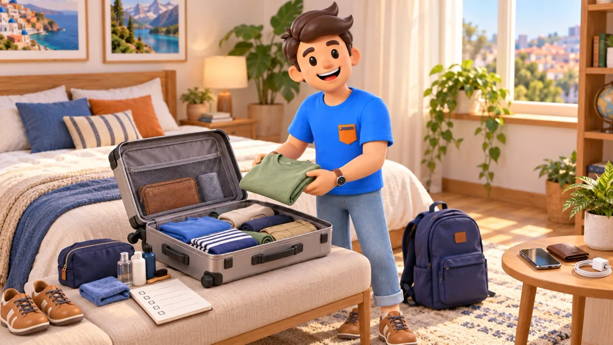 Le personnage de RoadMe prépare son voyage