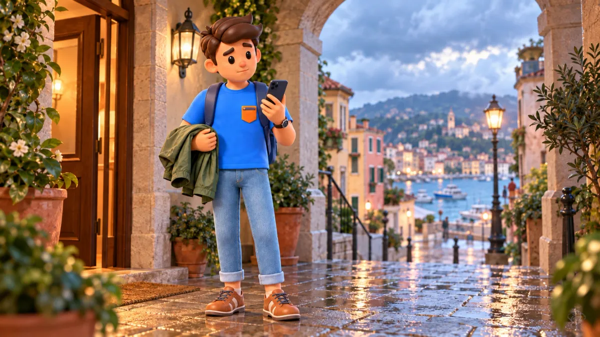 El personaje de RoadMe prepara un viaje