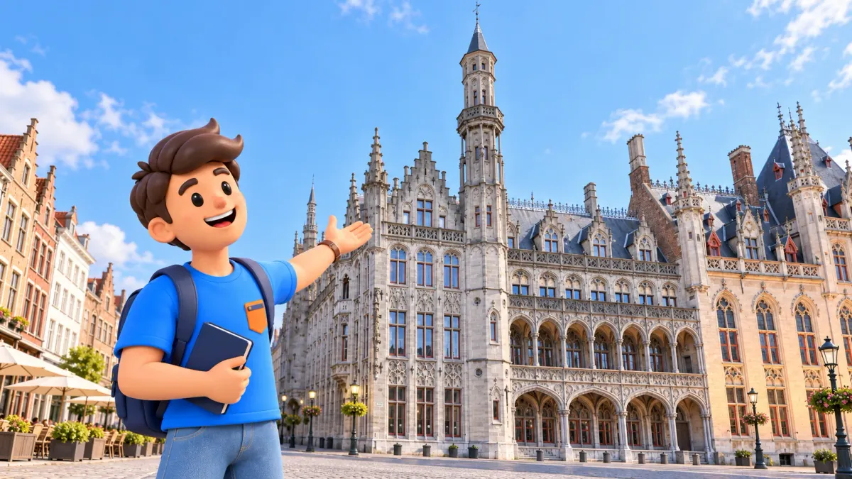 Figur mit geschlossenem Notizbuch vor Historium am Markt
