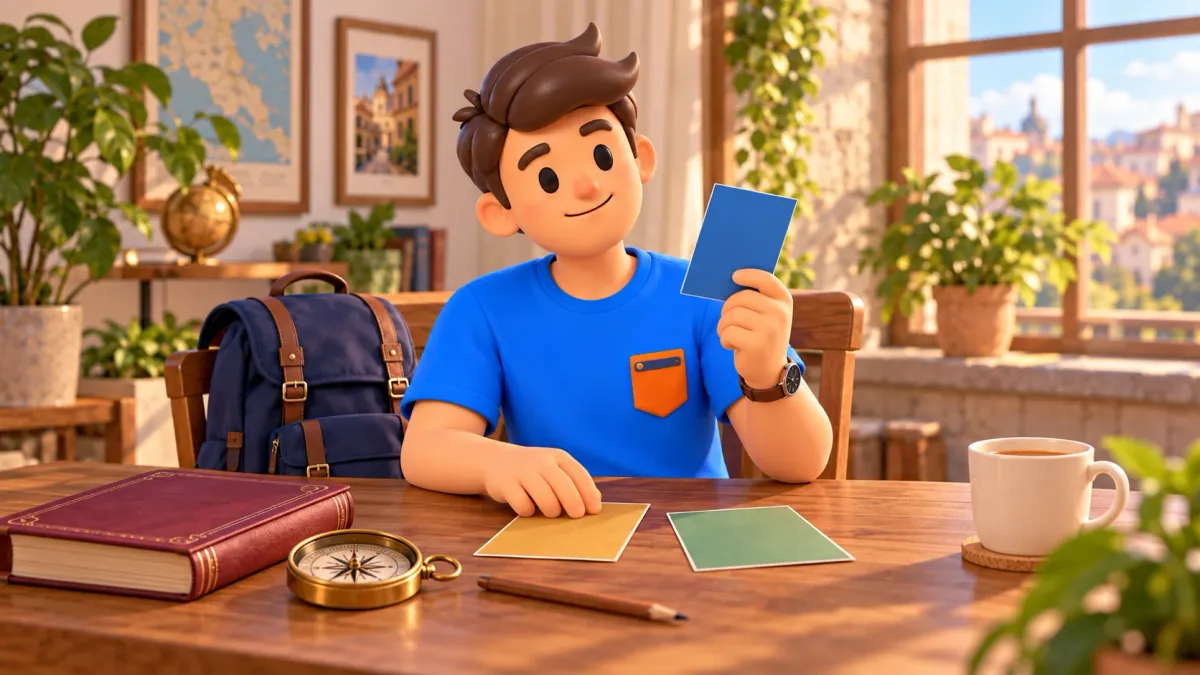 Die RoadMe-Figur wählt am Planungstisch eine Besuchsoption
