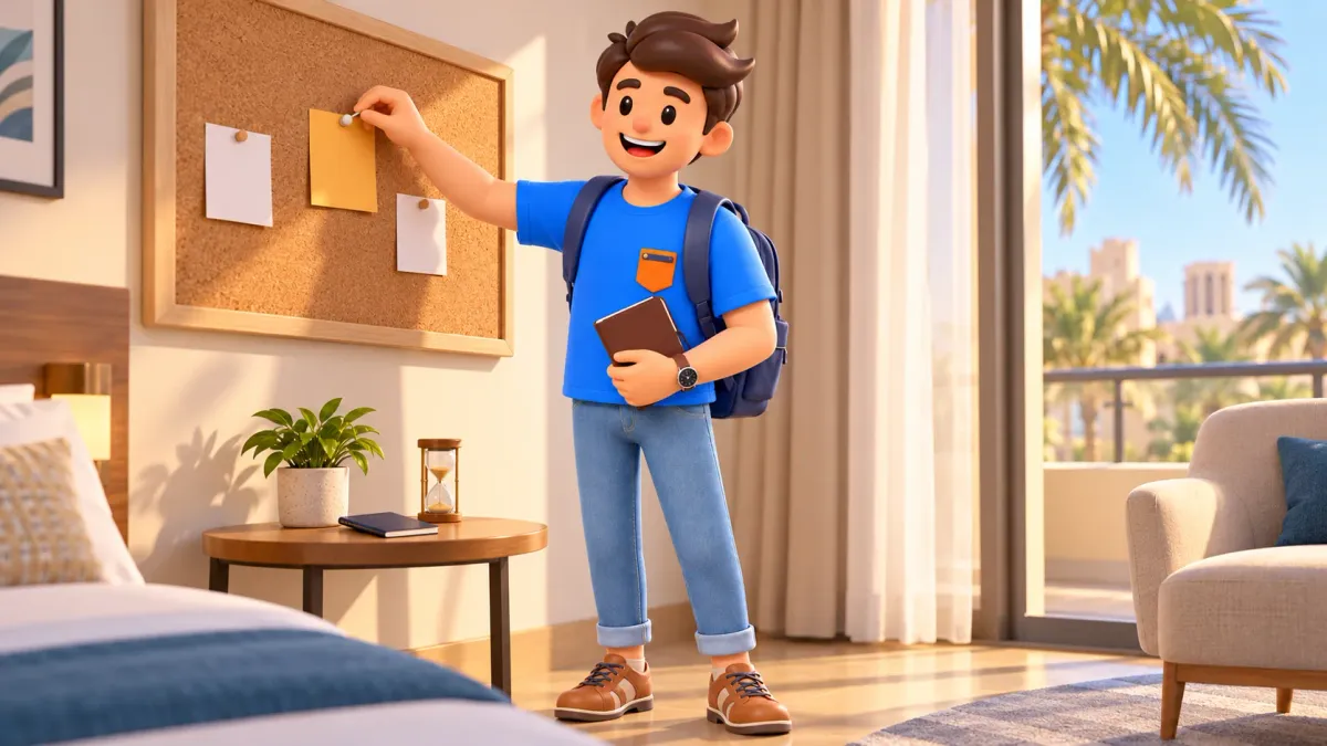 Traveler marking one priority on a planning board