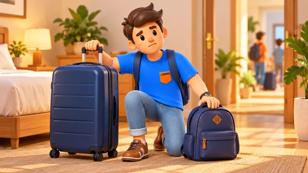 Choix des bagages à déposer avant le départ