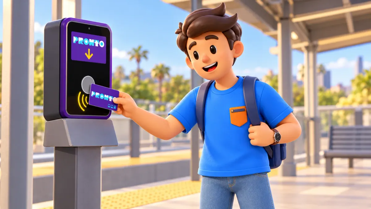 PRONTO card presented at the validator’s circular target