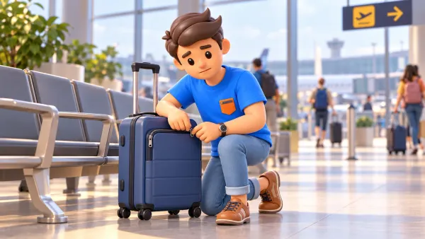 Preparación del equipaje antes de salir del aeropuerto